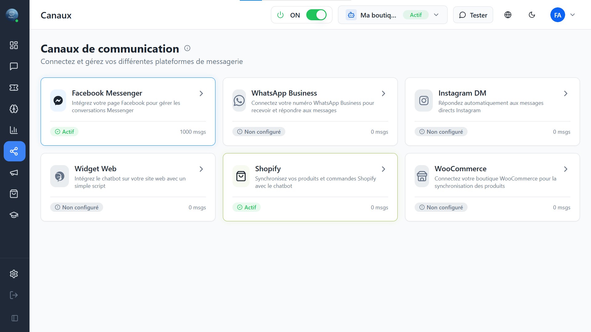 Integration channels